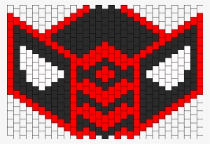 Deadpool Mask Bead Pattern - Rave Kandi Mask Patterns
