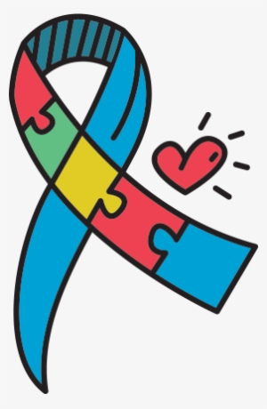 Ribbon And Heart - Autism