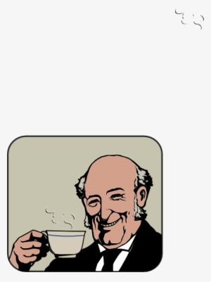 How To Set Use Bald Man Clipart - Drinking Coffee Clipart