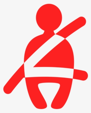seatbelt symbol in red - seat belt warning png