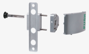 Push Handle Set In Aluminum - Door Handle