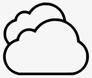 Double Cloud Comments - Cloud Weather Icon Png