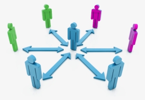 Image Of People Icons Connected By A Network Of Arrows - Networking People Icon Png