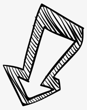 Down Arrow Sketch - Arrow Pointing Down Png