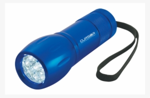 Picture Of Aluminum Led Flashlight With Strap - Blue Flashlight