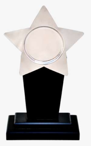 Elegant Silver Star Trophy, Shape - Trophy