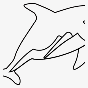 Dolphin Clipart Black And White Cute Dolphin Drawing - Dolphin Drawing Outline