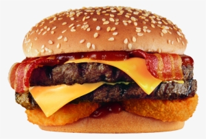 Junk Food Clipart Bacon Cheeseburger - Double Western Bacon Carl's Jr