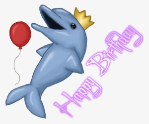 Pink Dolphin Clip Art - Happy Birthday Dolphin Clipart