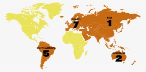 15 strategic partner locations on 4 continents - world map with south africa