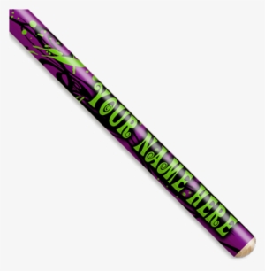 Neon Purple And Green Swirl Personalized Drumsticks - Ski