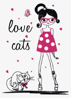 Vinilos Silueta Mujer Love Cats - Caroline Gardner Happy Birthday Lovely Card