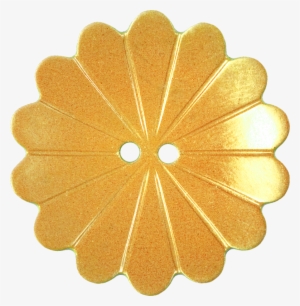 Floral Button With Fourteen Petals, Gold