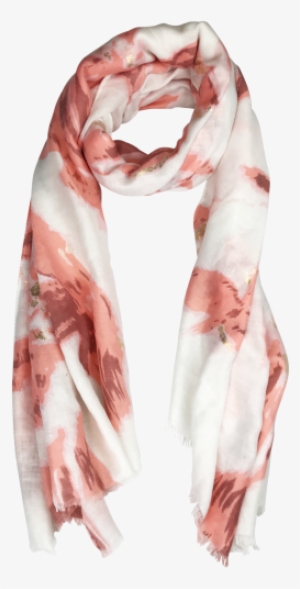 Pink Gold Floral Scarf - Scarf