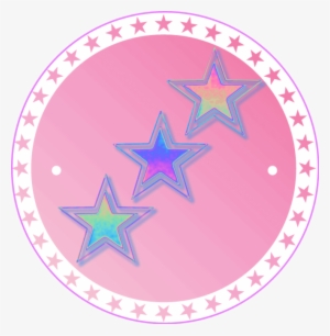 Pink Pinkicon Stars Circle Icondesign Pinkcircle - Circle