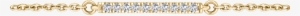 25ct Round Brilliant H-si Diamond Trilogy Line Bracelet - Chain