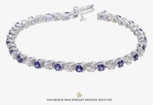 Sapphire And Diamond Line Bracelet - Pearl Necklace