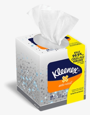 Upright Tissue Box - Kleenex Anti-viral Facial Tissue, 3-ply, 68 Sheets/box