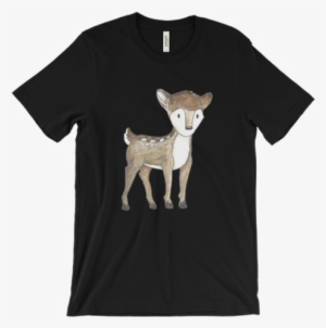 Woodland Animals Deer On T-shirt For Men Black - You Can T Face