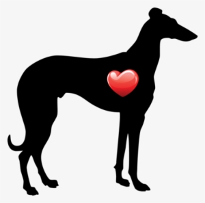 My Heart Greyhound Nail Art Decals - Photograph