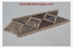 3d Dark Emperador Honed- Tile Border 5" - Floor Medallions