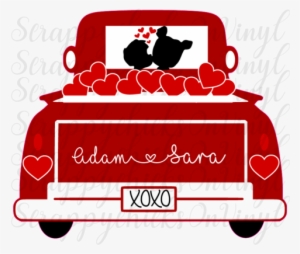 "be mine red truck" valentines - truck