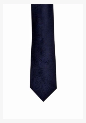 Mens Necktie Navy Blue Paisley Polyester Tie