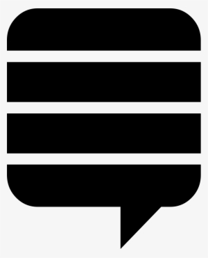 Logo Of Striped Rounded Square Speech Bubble Shape - Logo