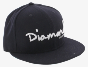 Diamond Og Script Hat 7-5/8 Navy/white Newera