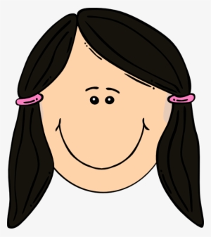 Original Png Clip Art File Smiling Dark Hair Girl Svg