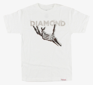 Diamond Supply Co - Skeleton Hand Logo Diamond Supply Co Mens White T Shirt