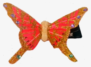 Traveling Butterflies Handmade Pink & Gold Butterfly - Gold