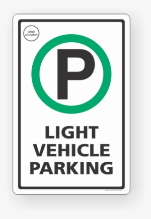 Light Vehicle Parking Sign - Electric Vehicle Charging Station Sign