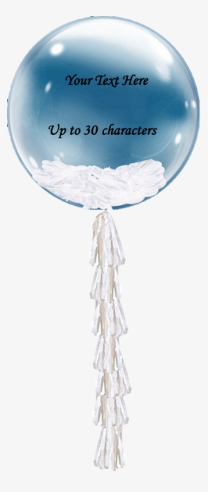 Personalised Clear Bubble Balloons Feathers - Balloon