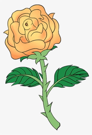 How To Draw Rose With A Stem Step - Drawing