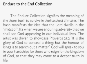 Endure To The End Collection The Endure Collection - Information