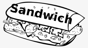 Sandwich Svg Clip Arts - Colouring Pages Food Easy