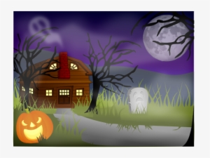 Cartoon Halloween House Pumpkin