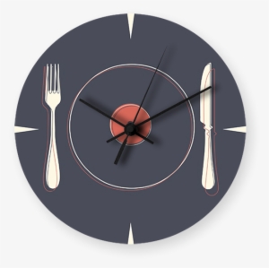 Fog And Knife Art Printed Wall Clock - Icon