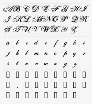 Font Characters - One Fell Swoop Font