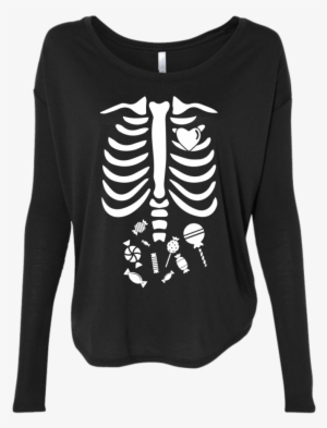 Muggies Rib Bone Candy Tummy Halloween Skeleton Funny - Skeleton Shirt With Baby