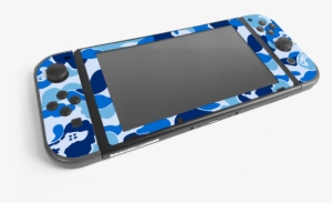 Nintendo Switch Blue Game Camo Skin Decal Kit - Grey Nintendo Switch