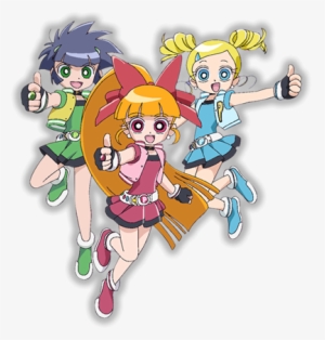 Powerpuff Girls Z Blossom, Bubbles And Buttercup Pose