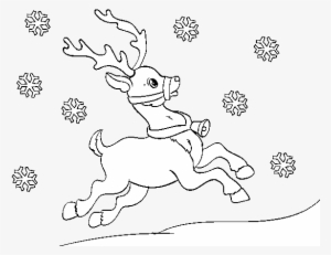 Christmas Reindeer Coloring Page - Imagenes De Renos Para Dibujar