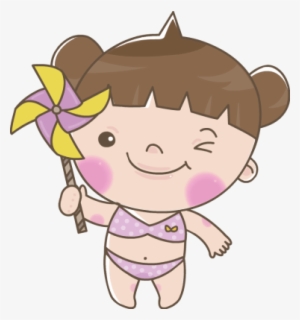 Girl - Girl In A Bathing Suit Clipart