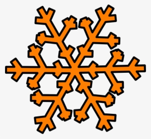 Orange Snowflake Clip Art At Clker - Transparent Background Red Snowflake