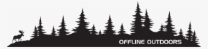 Pine Tree Forest Decals - Black And White Pine Tree