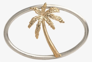 Palm Tree In Open Oval Topper - Bangle