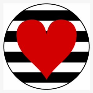 Gift Labels Templates - Striped Heart