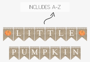 Rustic Burlap Little Pumpkin Banner - Baby Shower